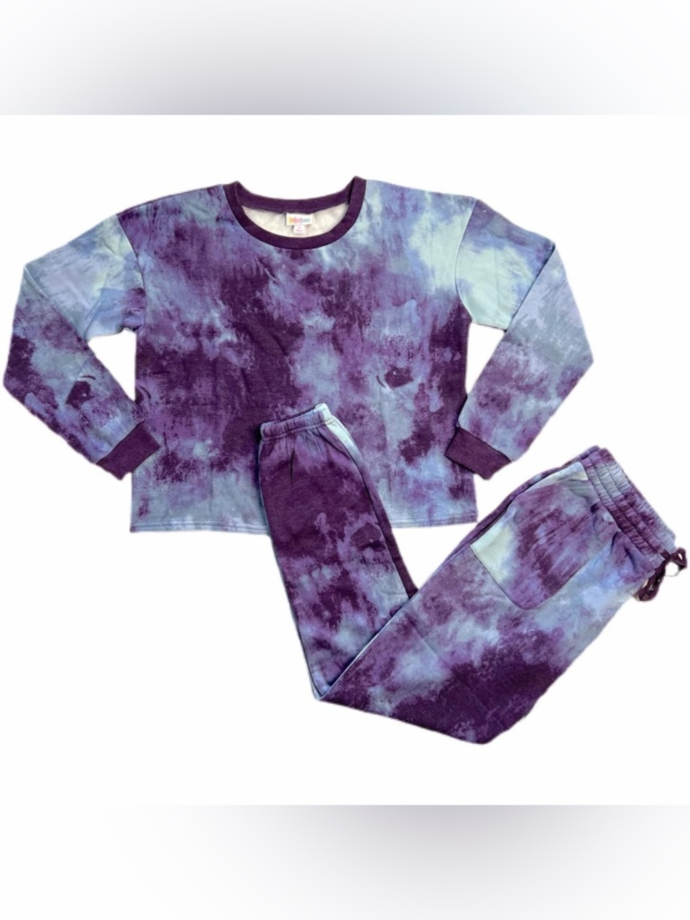 Lulu- Tie-Dye Purple & Light Blue Pajama Set